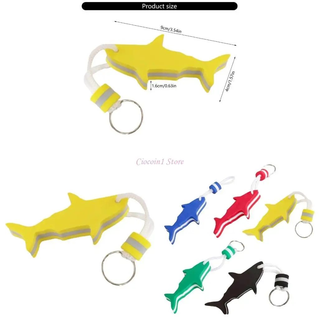 Y1UB Eye Catching Floating Keychain Fish Pendant Buoy Keyring For Water Activity Enthusiasts Creative Key Pendant Gifting