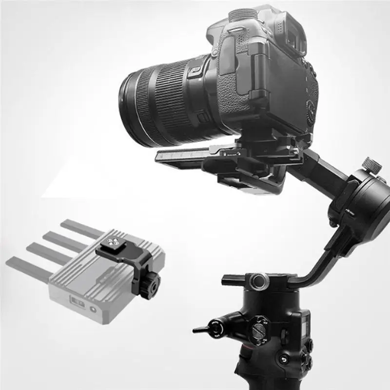 AED6-Wireless Transmission Base Plate Holder With 1/4 Cold Shoe Mount For Cineview HE/SE/Quad For DJI RS2/RSC2/RS3/Rs3pro
