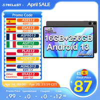 TECLAST T40 Air, Android 13 tablet, 10,4 ''2K FHD 2000x1200, 8GB + 8GB(Max. 16) RAM 256GB ROM 7200mAh fast charge UNISOC T616 8 core 4G LTE Wifi 13MP + 8MP dual SIM GPS