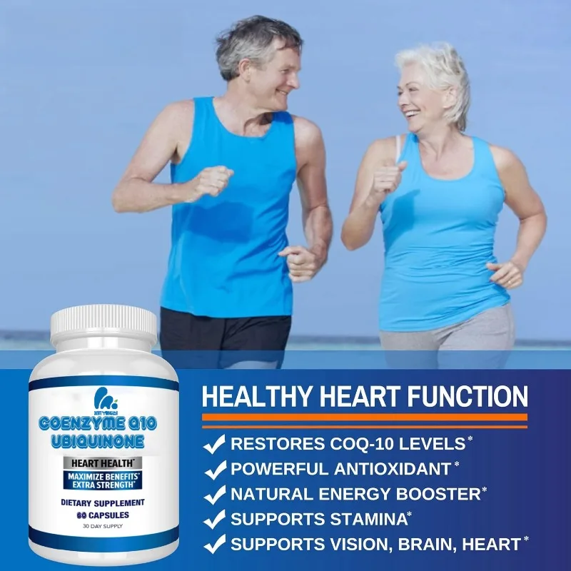 Pan quinone coenzyme Q10 nutritional supplement - high absorption capsules without soybeans  60 capsule
