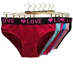 6pcs Shorts Seasonal Multi-color Thong Underwear With Cotton Print Breathable Triangle Pants Comfortable Women's Underwear