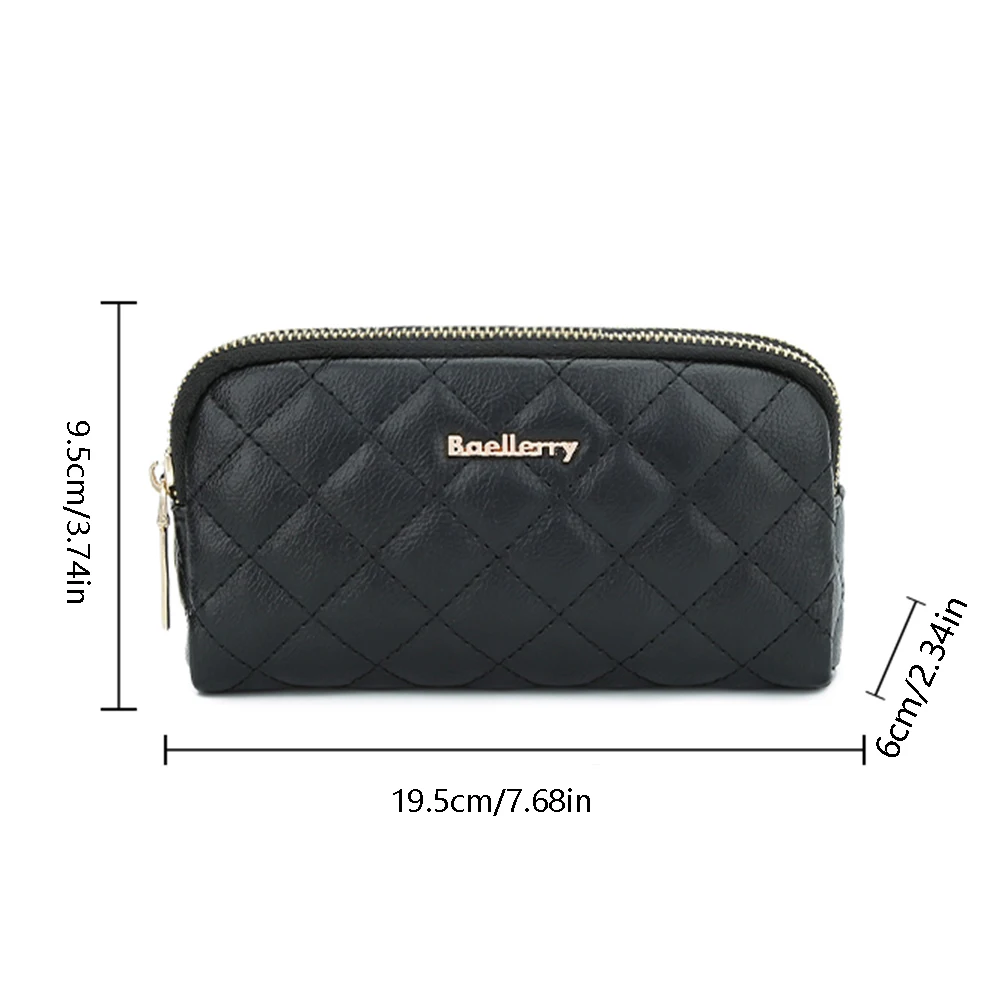 1Pcs/Baellerry Women's Rhombus Pattern Zipper Coin Purse, Lightweight Travel Storage Bag, Fashionable Women's Wallet, Portable Small Wallet for Women