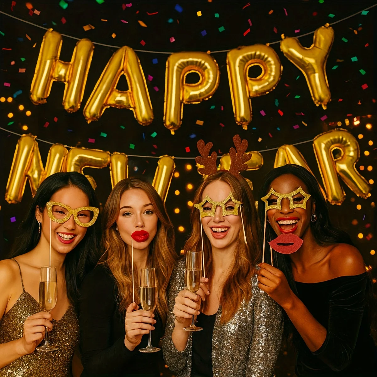 Gold Silber Frohes Neues Jahr Folienballons Frohe Weihnachten Silvester Party DIY Zuhause DIY Jahrestag Dekoration Lieferungen Geschenke