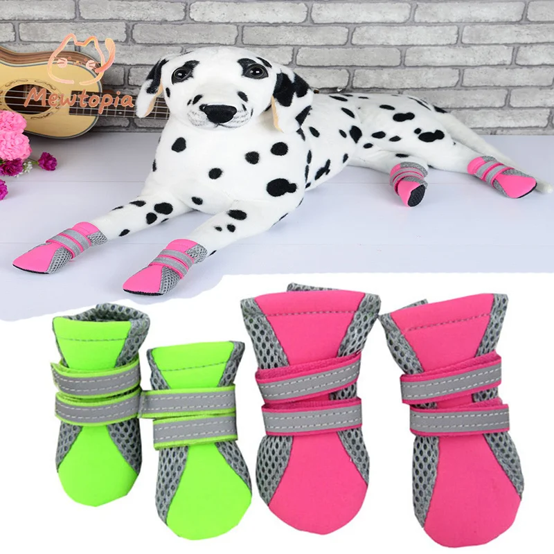 

New Breathable Comfortable Pet Shoes Four Seasons Universal Soft Sole Walking Shoes Oxford Sole Non-Slip Dog Shoes