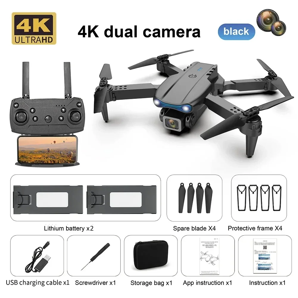 E99 Max-k3 Pro Mini Drone 4k Hd Camera Wifi Fpv Obstacle Avoidance Foldable Profesional Rc Dron Quadcopter Helicopter Toys Gifts