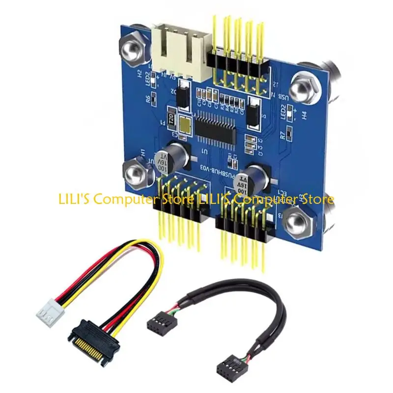 A52B Double USB 2.0 컬러 팬 무선 장치 용 어댑터 드라이버가 필요하지 않습니다.