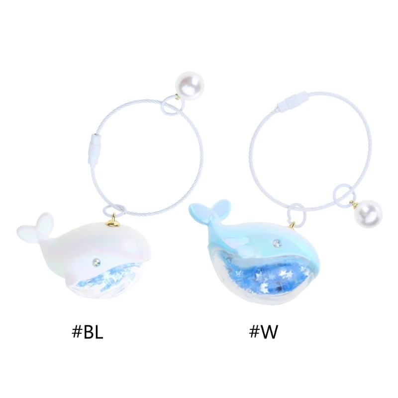 Whale Buckle Keychain Creative Cartoon Animal Pendant Bag Key Chains Blue Whale Keyring Key Pendants Backpack F19D