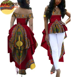 Abiti africani da donna AFRIPRIDE Ankara Cappotto con scollo a V e spalle scoperte con Dashiki Doppio alla caviglia sul retro Taglie forti A 722412