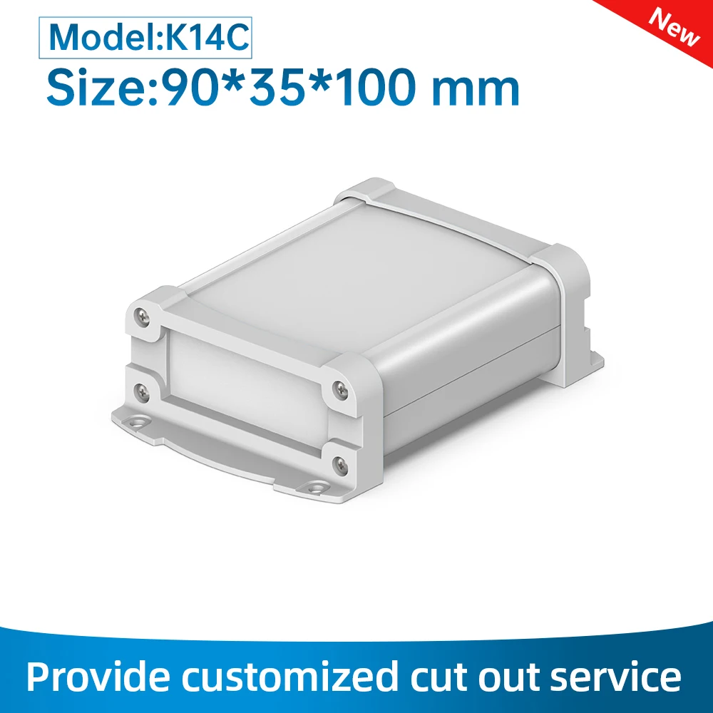 Custom Industrial Equipment Housing Anodization Aluminum Instrument Enclosure Plastic Protection Protective Box K14C 90*35mm