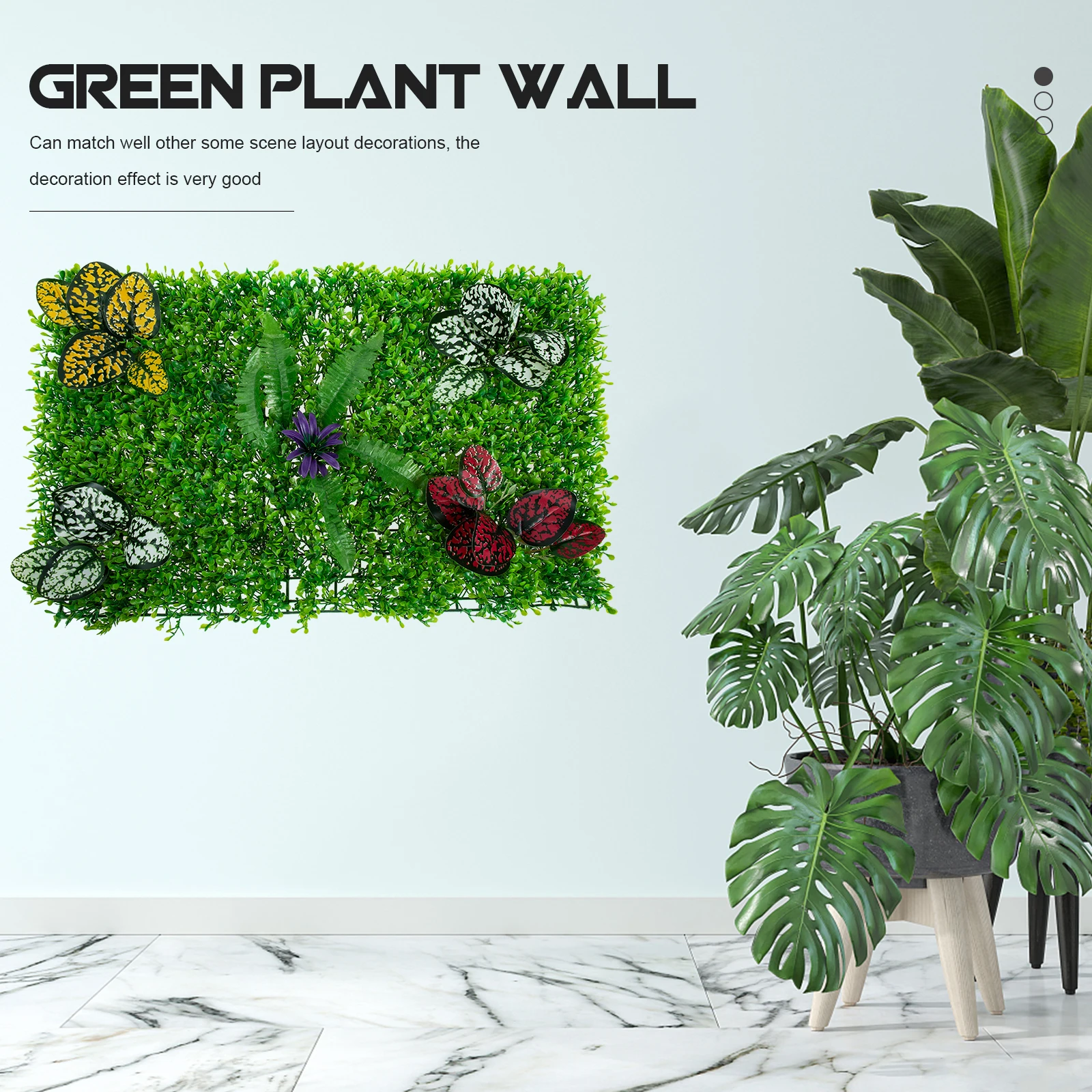 

Artificial Grass Screen Panel Decor Willow Outdoor Lifelike Plant Wall Decor Simulation Green Party Supplies flower wall