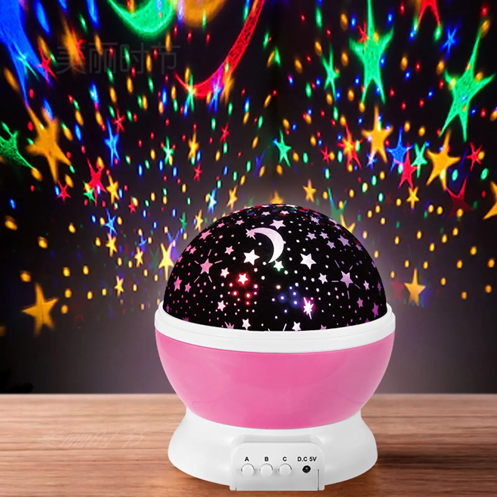 Galaxy Projector Starry Sky Rotating LED Night Light, Decoração de Natal, Baby Lamp, Romântico, Indoor, Lua, Projeção, Kid Gift