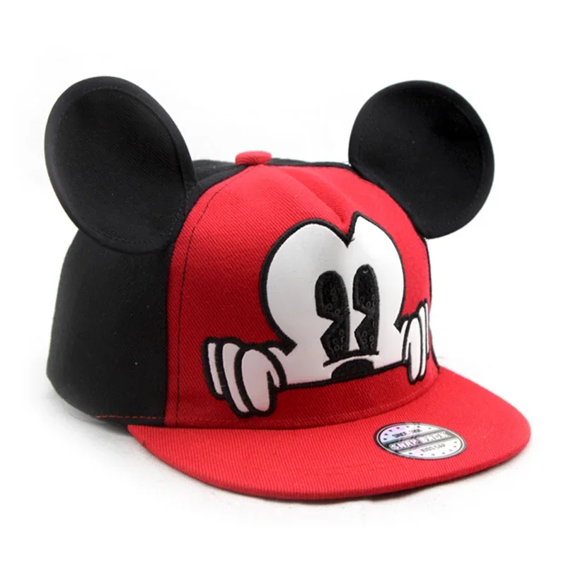 Disney Waflera Mickey Mouse Hat For Kids Baby Boy Girl Baseball Cap Fashion Children Hip Hop Caps Kids Snapback Breathable Hats