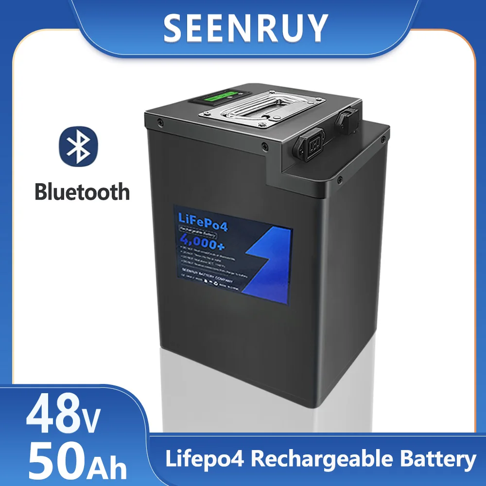 48V LiFePo4 Battery 50Ah Built-in 50A BMS Lithium Iron Phosphate perfect for electric vehicle electric tricycle with charger