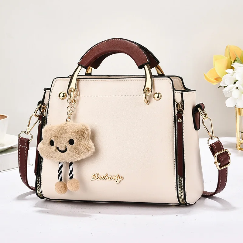 New Korean style hand-held small square bag High Quality Soft Leather women's tote bag versatile single shoulder crossbody bag