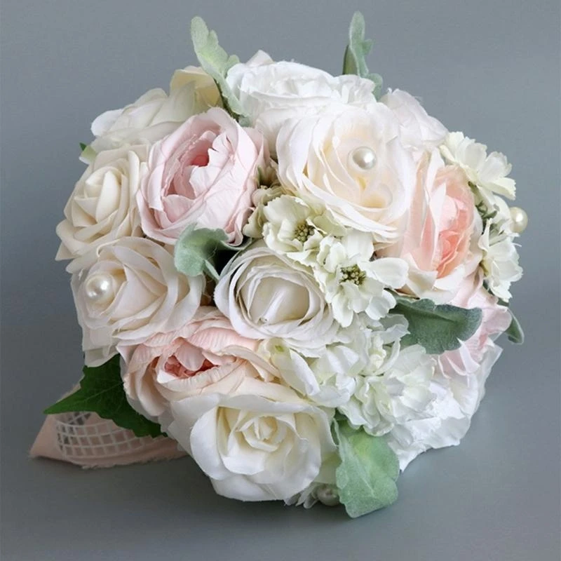 

Korean Artificial Flower Bouquet Champagne Flowers Ornament Handheld 15UB