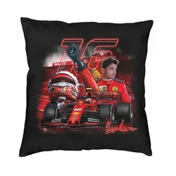 Poszewka na poduszkę Charles Monaco Formula One Driver Leclercs Sofa Home Decor Kwadratowa poszewka na poduszkę 45x45 Poszewki dekoracyjne na poduszki