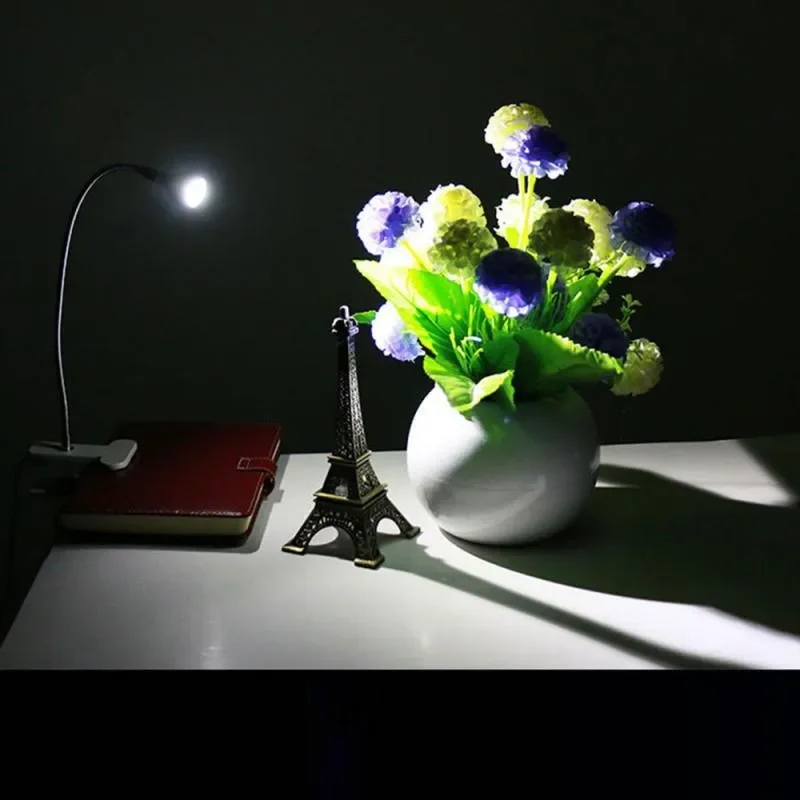 Clip-on Desk Lamp for Reading with USB Power and Flexible Hose - Eye Protection LED Book Light