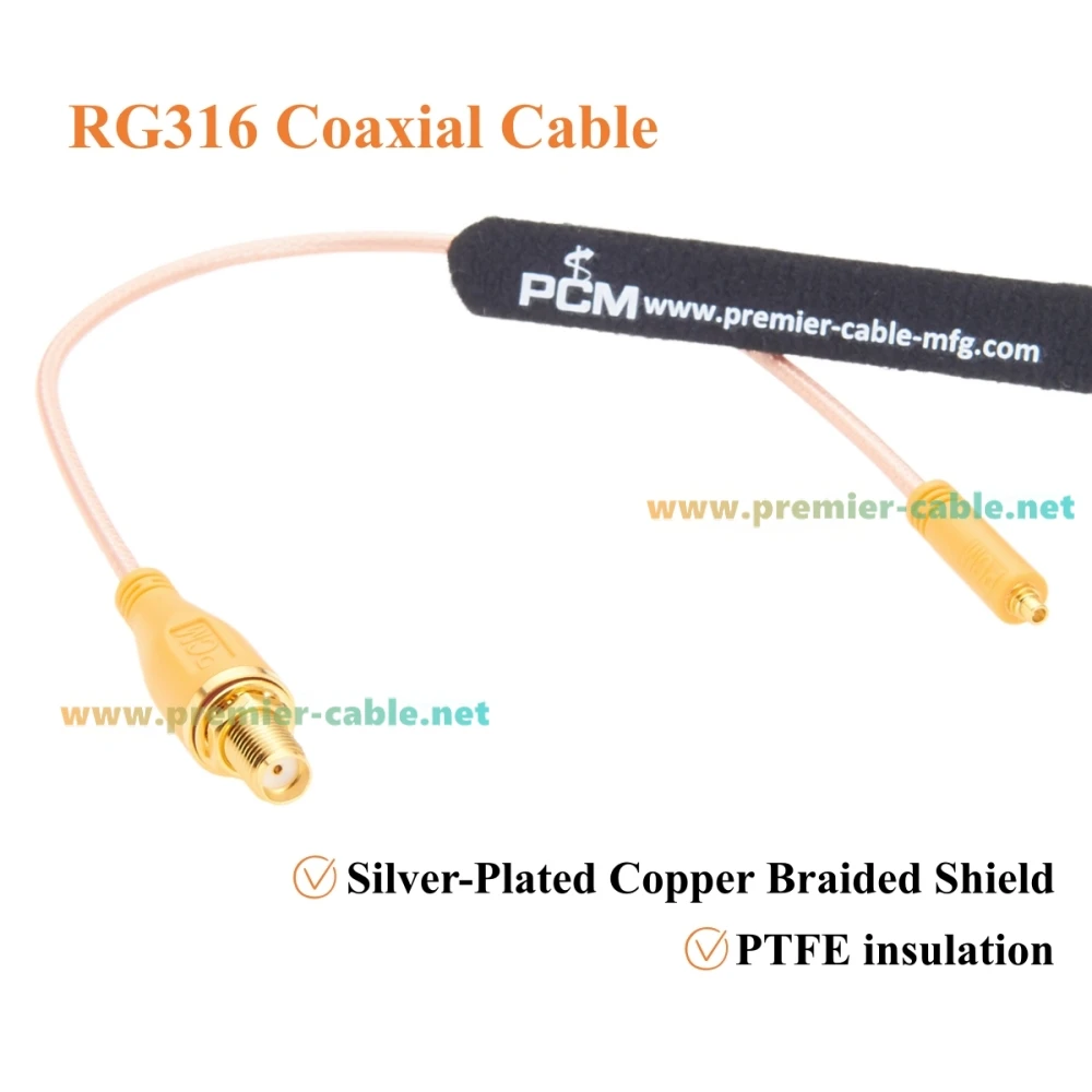 SMA-Buchse auf MMCX-Stecker Schottkabel RG316 50 Ohm HF-Koaxial-Verbindungskabel für WLAN-Antenne, GPS/GNSS, 4G LTE, SDR – Detail 5