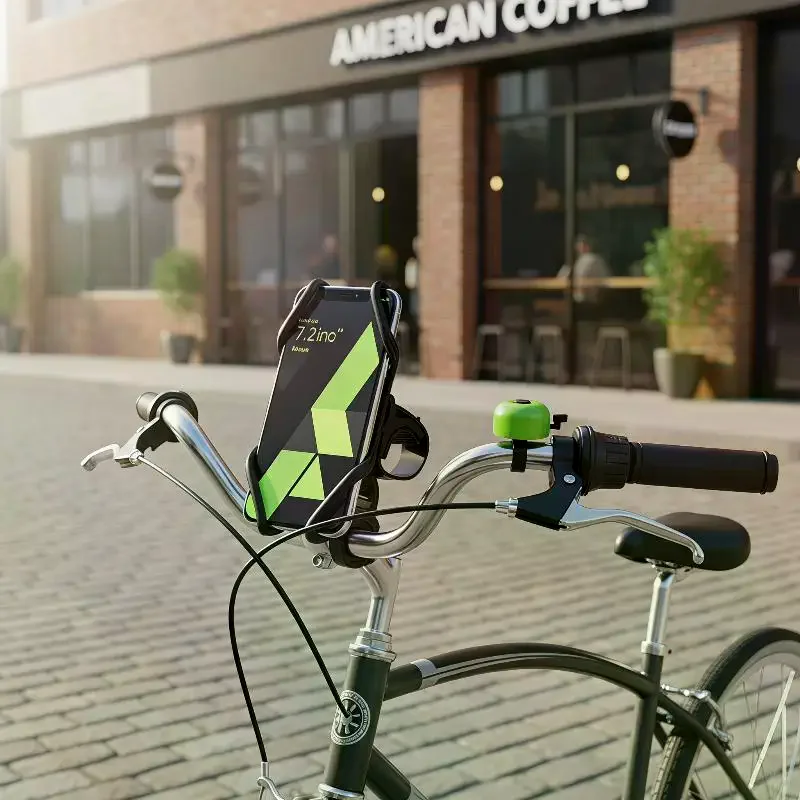 360 Rotatable Bike Motorcycle Phone Holder Silicone Bracket Support Pull Type Safe Mount For All Smartphones Cycling Stand