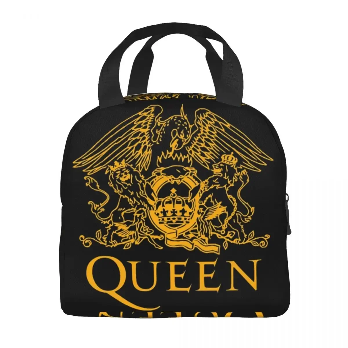 Freddie Mercury Queen Insulated Lunch Bags for Outdoor Picnic Rock Band Resuable Thermal Cooler Bento Box Women Children