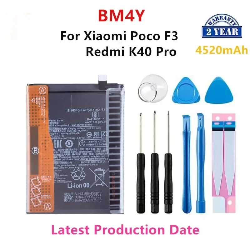 Brand New  BM4P BM4S BM4Y BN53 BN59 BM4J BN63 BM56 BM57 BM5D BM4U BN5A Battery For Xiaomi Redmi K50 Pro/K40 5G/K40 Pro/K30