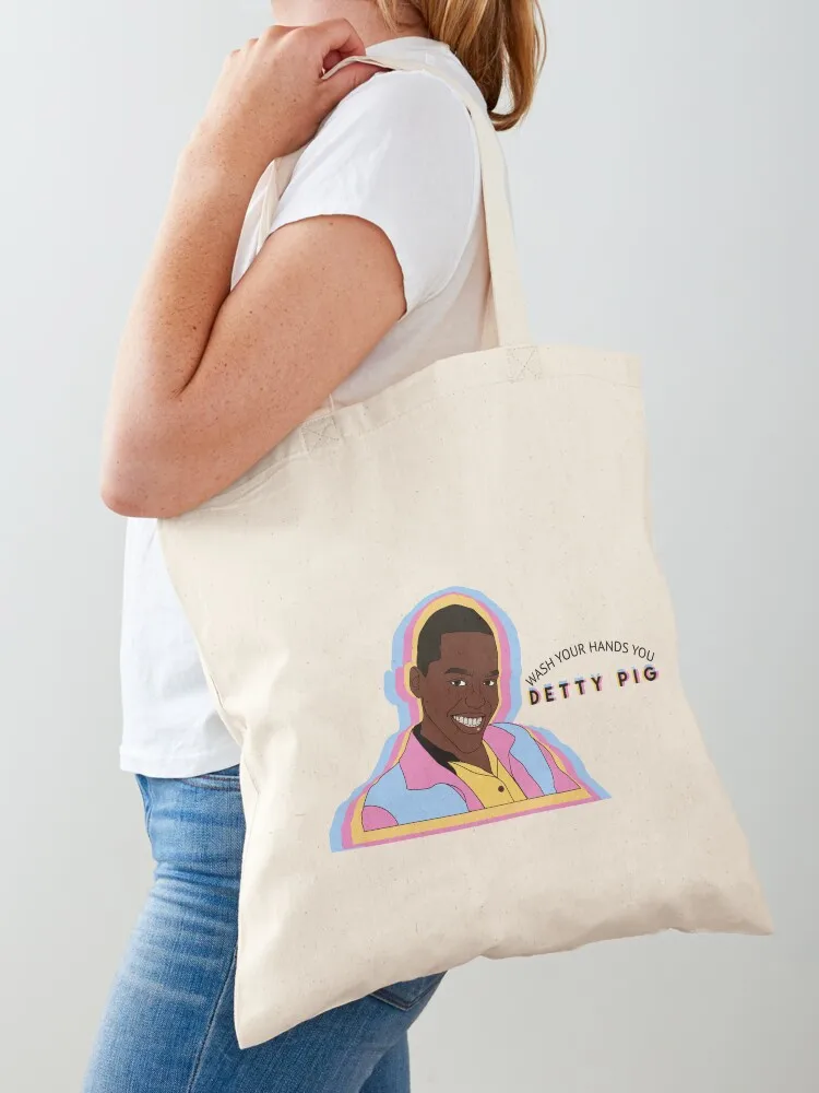 

wash your hands you DETTY PIG Tote Bag supermarket folding bag personalized tote Canvas shoulder bag hand
