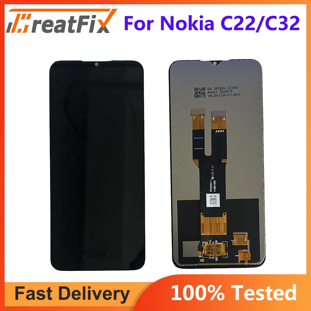 Para Nokia C22 pantalla LCD MONTAJE DE digitalizador con pantalla táctil para Nokia C32 piezas de repuesto de pantalla