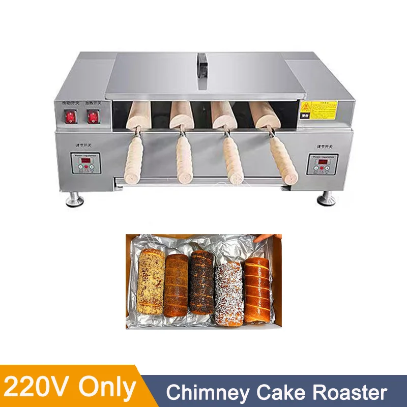 Donut Doughnut Ice-Cream Cone Maker Electric Chimney Cake Kurtos Kalacs Machine Hungary Trdelnik Chimney Bread Roll Machine