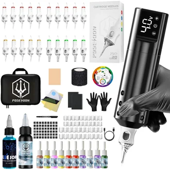 POSEIDON Tattoo Kit Or Tattoo Machnie V6 Lightweight For Permanent Makeup Tattoo Machine…