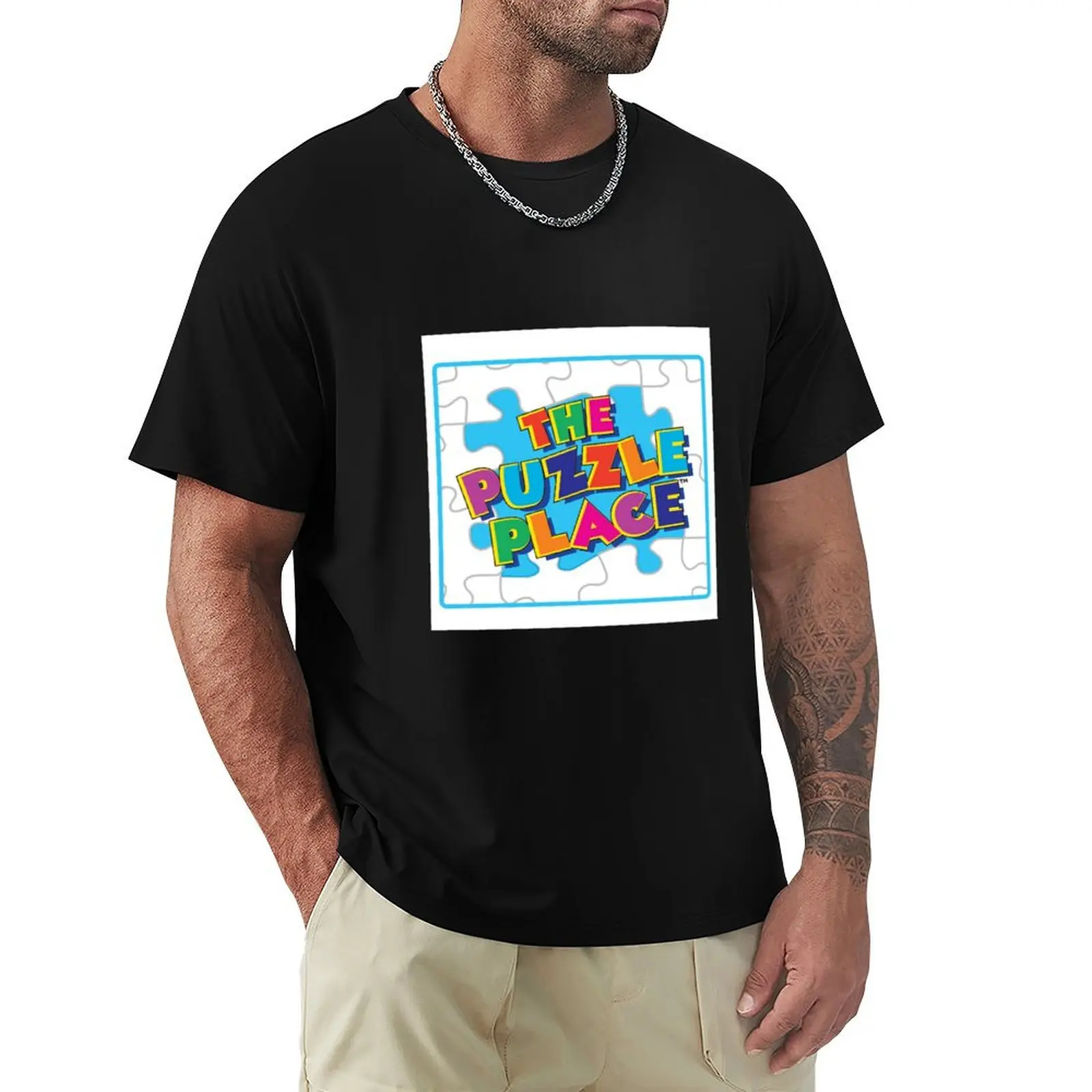 The Puzzle Place Shop T-Shirt Basic Breathable Solid Color T-Shirt