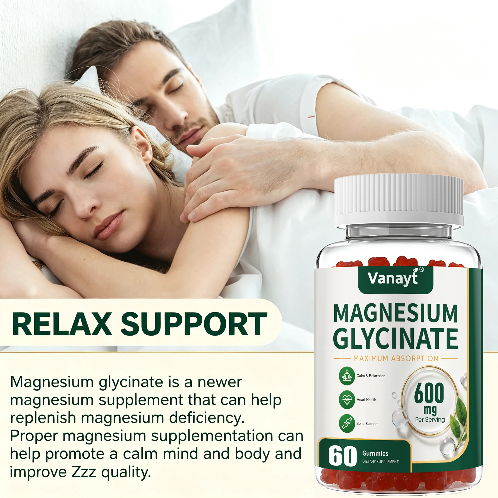 Glicinato de Magnésio 600mg po - Health Wellness Vitamins avaliação e preço