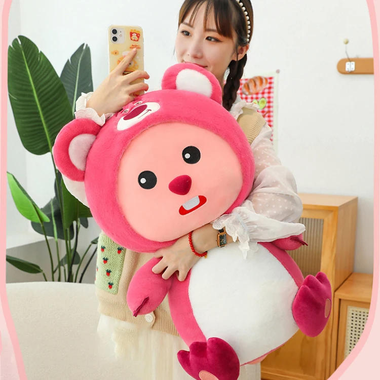 

Sanrio Transformed Beaver Melody Ruby Strawberry Bear Beaver Ruby Plush Toy Doll Cute Pillow Doll Birthday Gift Bed Sleeping Dol