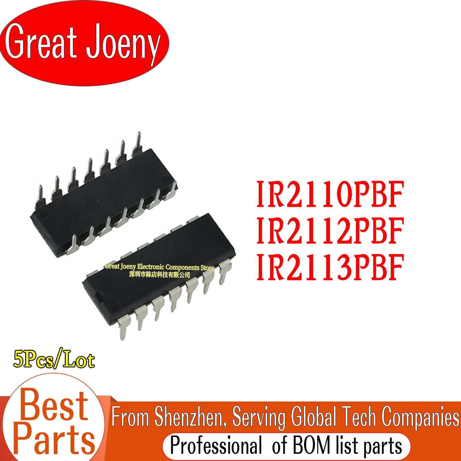 (5piece)100% New IR2110 IR2112 IR2113 IR2110PBF IR2112PBF IR2113PBF DIP-14 Chipset