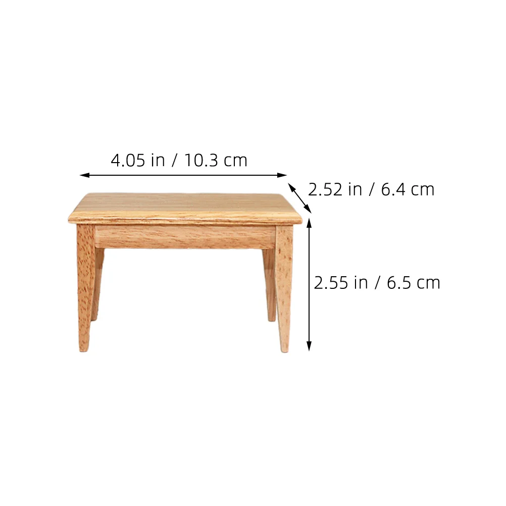 

Miniature Chairs Furniture Dollhouse Table Toys Ornament Decoration Item Wooden for Tiny