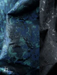 Double-sided decors, camouflage, bright silk, jacquard texture, blended jacket, bag, skirt, DIY fabric, designer fabric