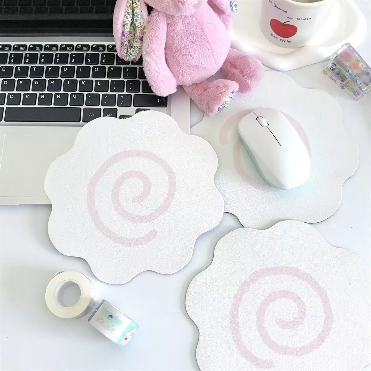 Japanese Fish Board Cute Ins Style Mouse Pad Leather Mat Waterproof Desk Pad Office Study Dormitory Computer Keyboard Pad Decor