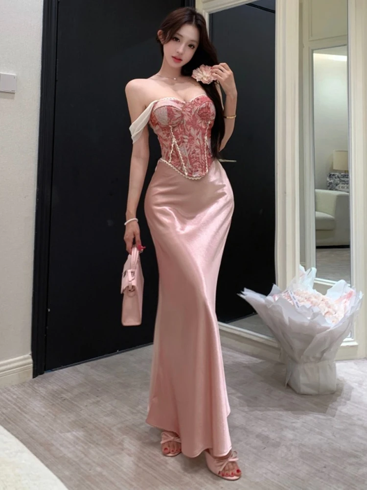 

Retro Sexy Elegant Floral Fishbone Slim Fit Cross Back Vest Silk Tailored Half Skirt Set Women's Fashion Autumn Spring Summer...