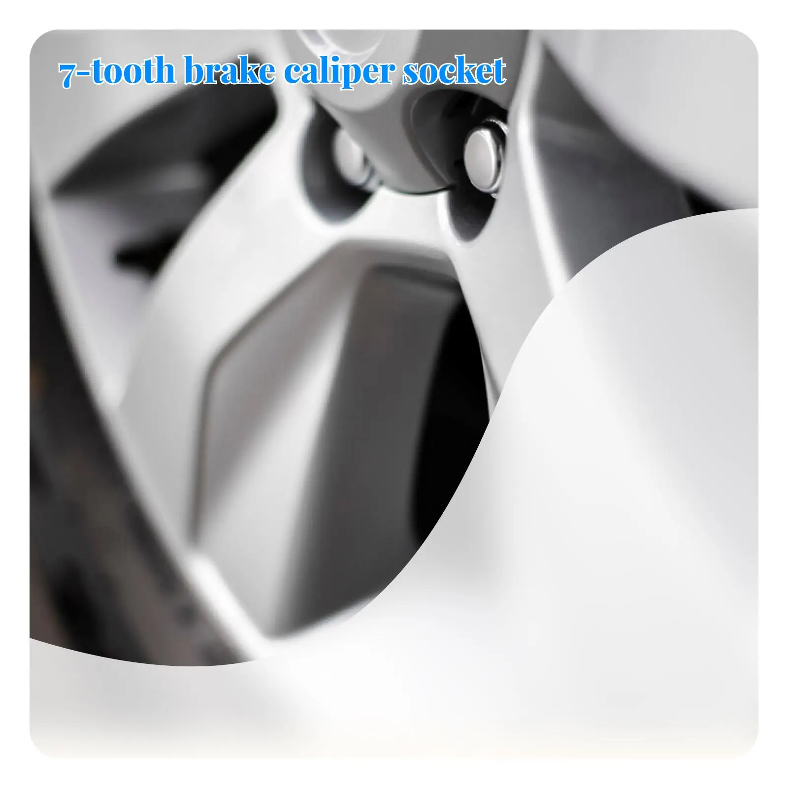 

7 Tooth Brake Caliper Socket Alloy Removal Sleeve Truck Brake Caliper Tool 1/2" for Audi S5 Auto Models Vehicle Accessories
