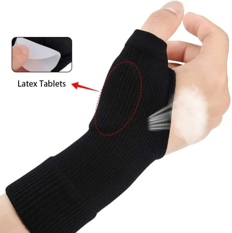 Handgelenk-Daumen-Kompressions-Arthritis-Handschuhe, atmungsaktive Handgelenkstütze, Handgelenkstütze, Handgelenk-Ärmel mit Gel-Daumenverletzungspolstern – Detail 5