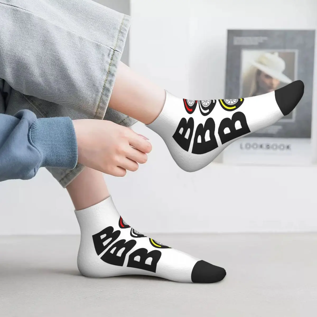 

"Box Box Box" F1 Tyre Compound Design Socks Harajuku Stockings All Season Socks Accessories for Man's Woman's Birthday Present