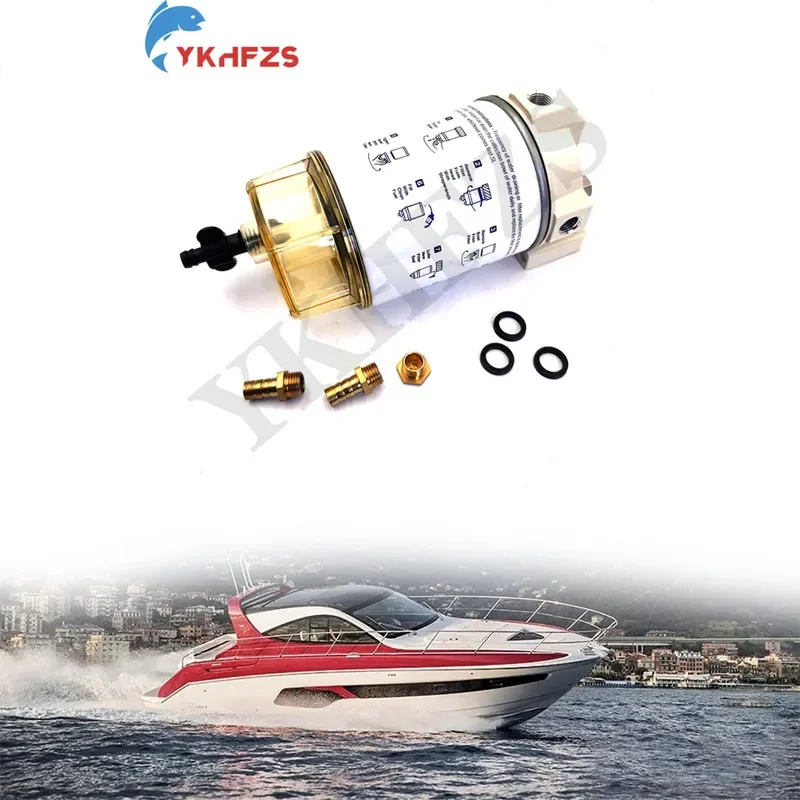 Fuel Filter Water Separator Assembly  S3227 For Mercury Suzuk Outboard Engine with Clear Bowl Base Filter Element