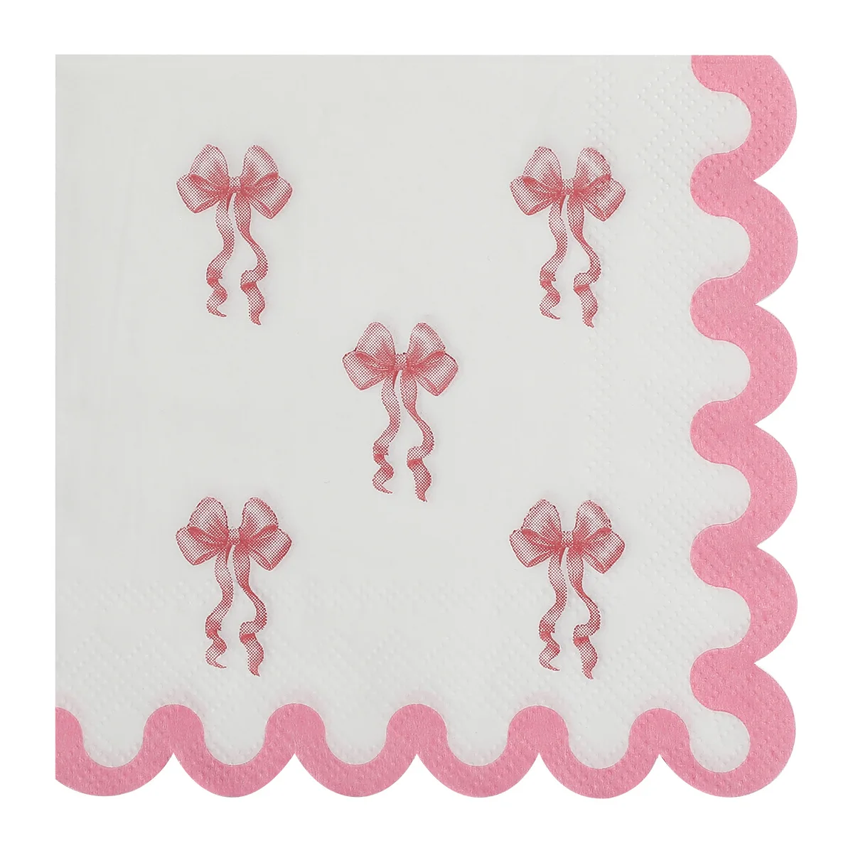 20Pcs/bag Pink Bow Theme Disposable Paper Napkins Tissues Towel for Kids Girl Birthday Baby Shower Wedding Party Decoration