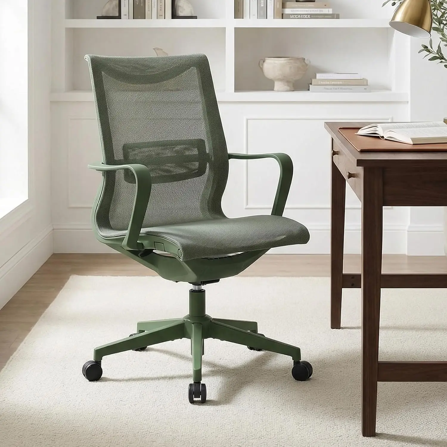 Mesh Office Chair with Lumbar Support, Height Adjustable Recline Swivel Task Chair for Home Office, Customized