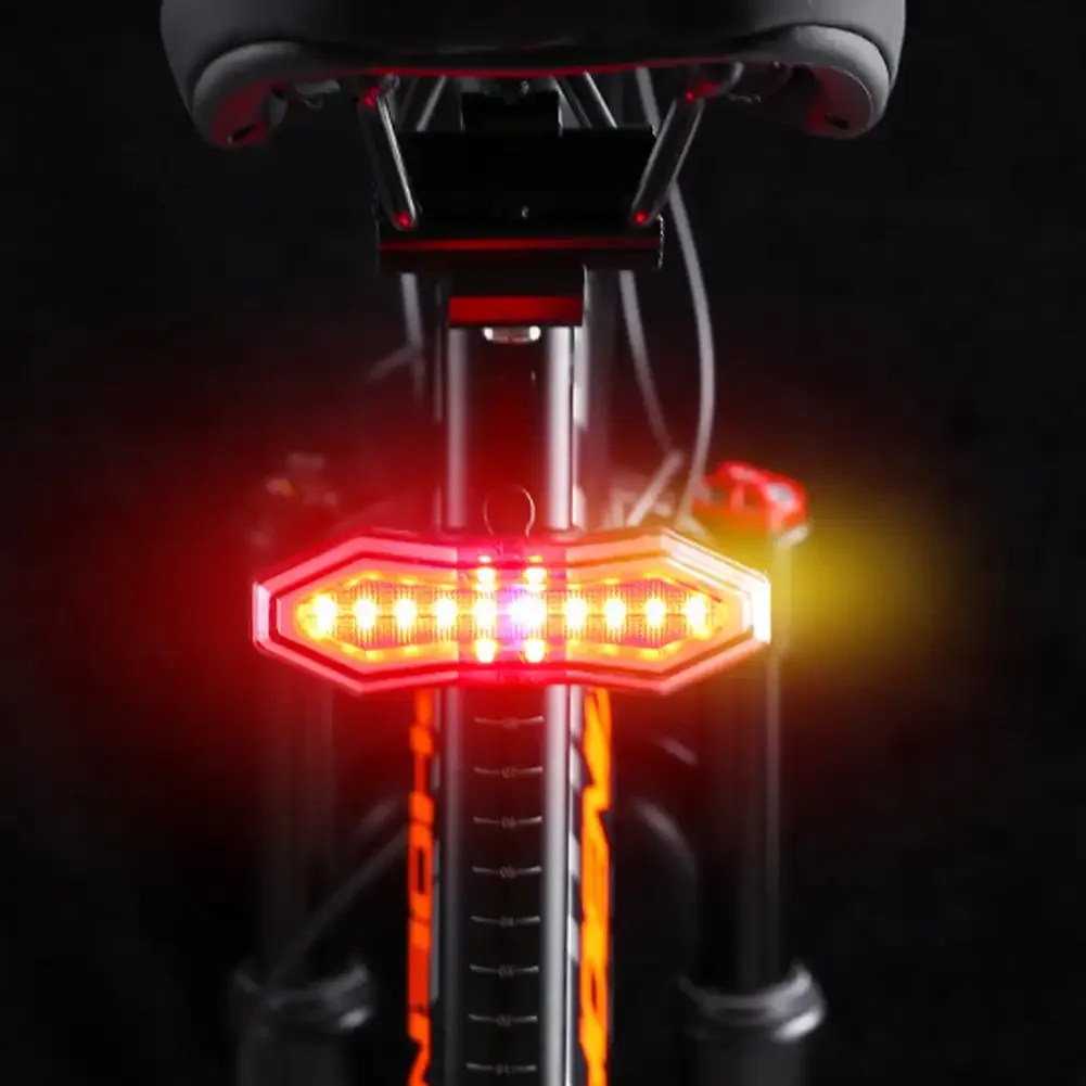 Sem fio Ride-On Luzes com Controle Remoto, Turn Signal, Luz Troneira, Carregamento USB, Impermeável, Noite Ciclismo, Bicicleta, Legal, Equitação Aviso