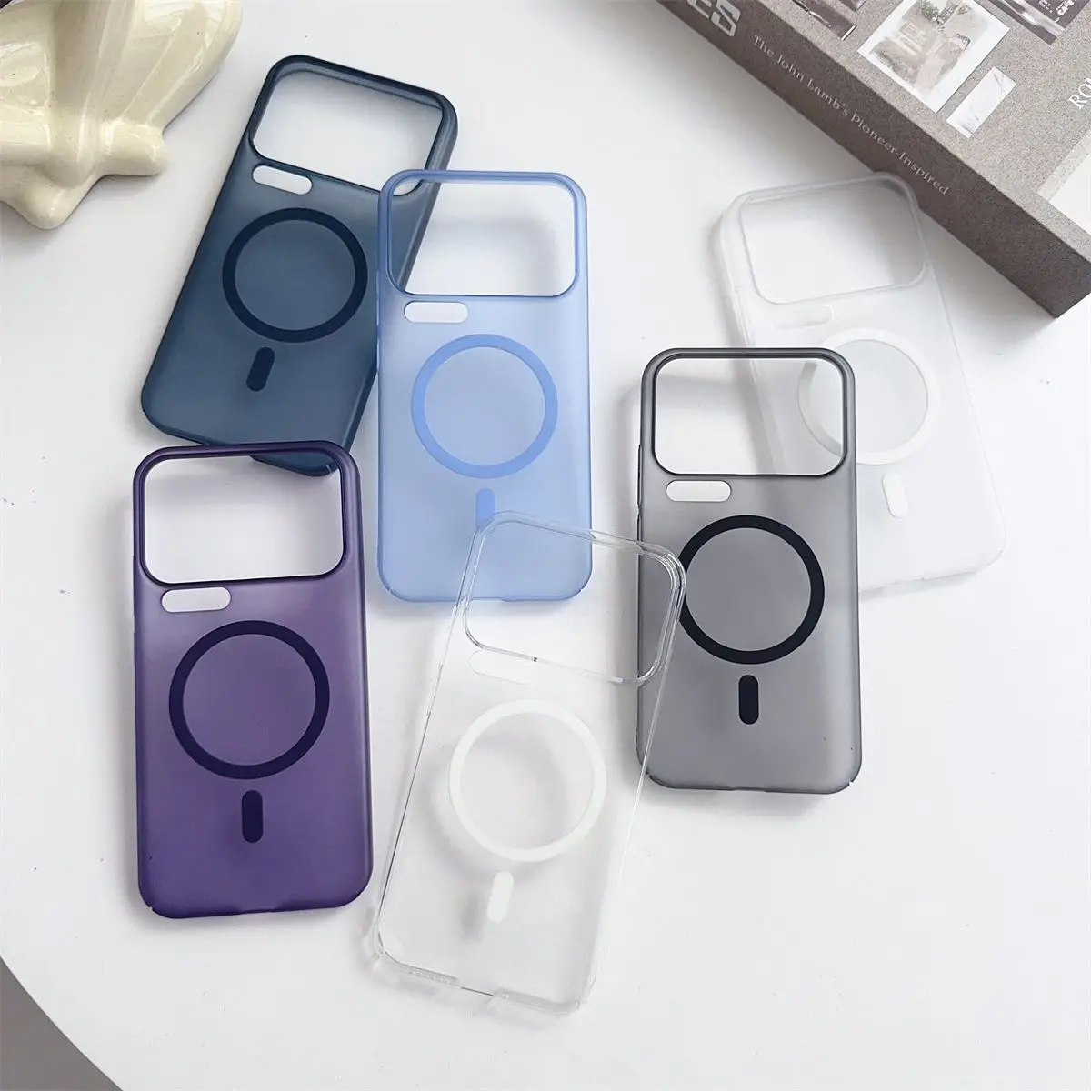 For Xiaomi 17 Pro Max Case Magnetic Matte Frosted Skin-feel Hard Shell Slim Fit Transparent Back Cover with INS Style Shockproof