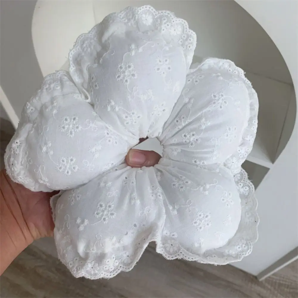 Flower Shape Lace Flower Scrunchies Sponge Oversize Embroidery Large Hair Scrunchies Cloth Hair Ring Exaggerated Hair Rope