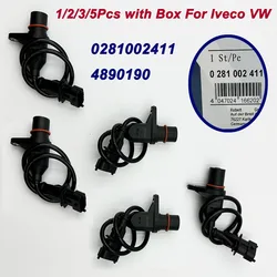 Em estoque 1/2/3/5PCS 0281002411 281002411   Sensor de posição do virabrequim para F-250 I-veco Euro Cargo VW 2R 0906433 C 4890190