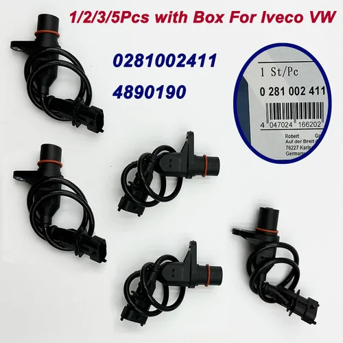 Imagen 1 del producto En existencia 1/2/3/5PCS 0281002411 281002411 Sensor de posición del cigüeñal para F-250 I-veco Euro Cargo VW 2R 0906433 C 4890190