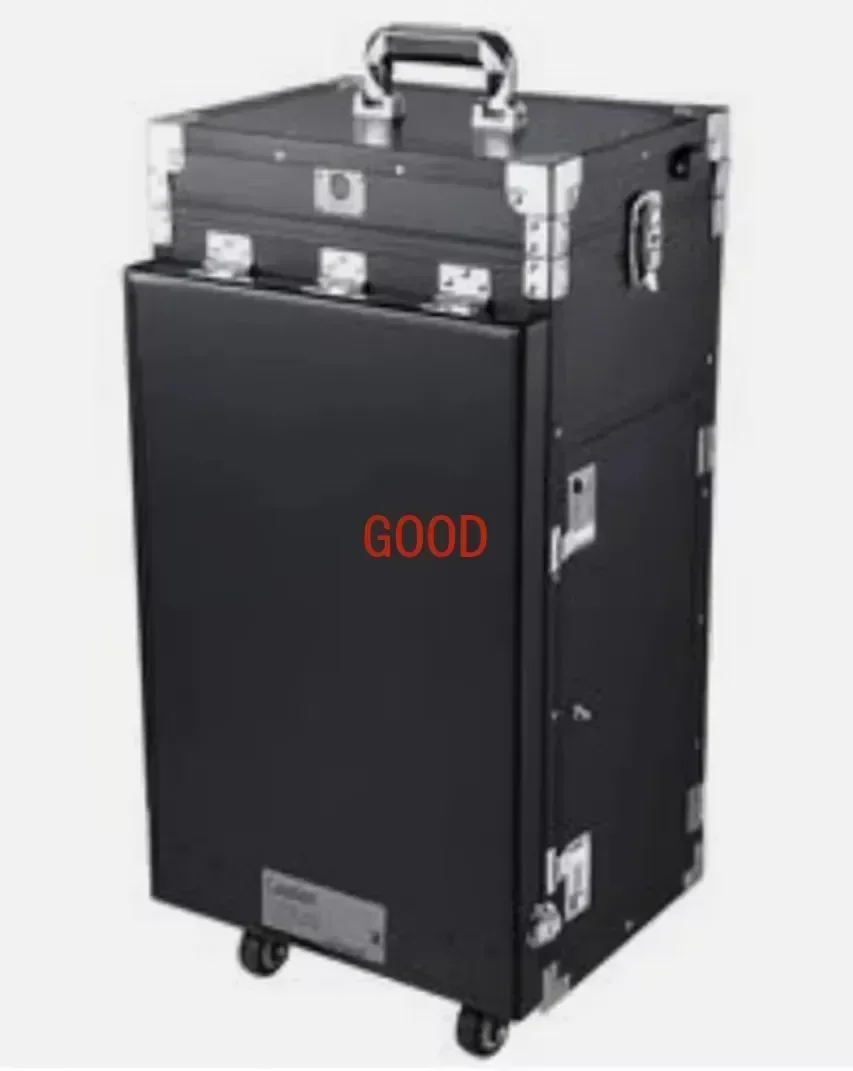 Black Cosmetic Workstation Folding Rolling Portable Case Nail Tech Tables Manicure