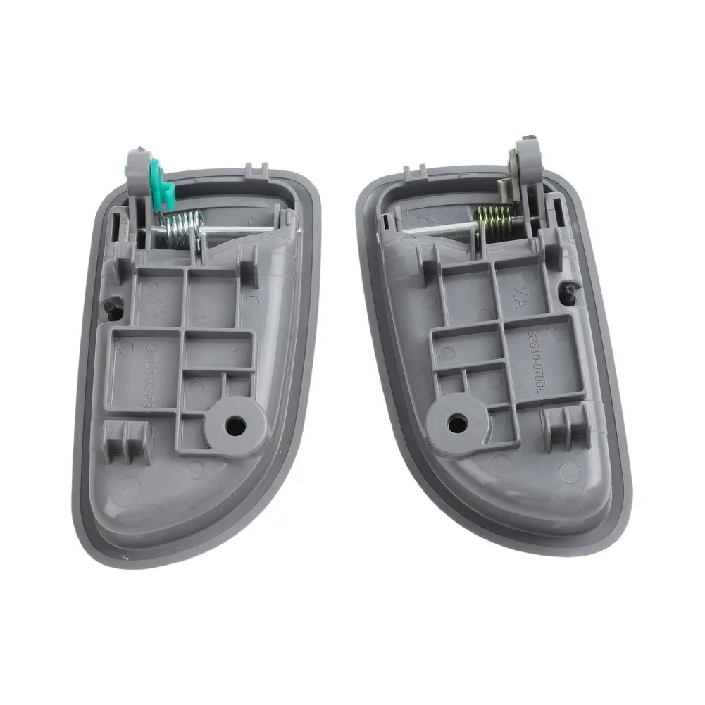 Black Car Interior Door Handle Oem Replacement Handle Robust Abs Plastic Construction Sleek Gray Aesthetic Design